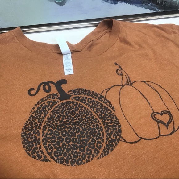 Fall pumpkins bundle of two Women’s 2X Darling Tees - Picture 2 of 7